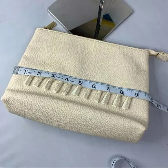 Mossimo Clutch Purse Beige Pebbled Faux Leather - Picture 5 of 6